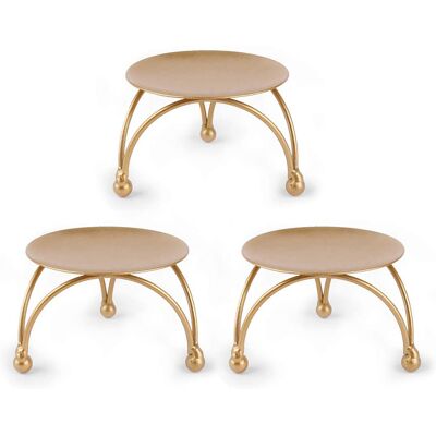ALVIOR Support À Bougie - En Fer - Diamètre 7 Cm - Pour Bougies Led Et Cire - Lot De 3 - Pour Table, Mariage, Salon - Publicité ALVIOR Support À Bougie - En Fer - Diamètre 7 Cm - Pour Bougies Led Et Cire - Lot De 3 - Pour Table, Mariage, Salon - Publicité