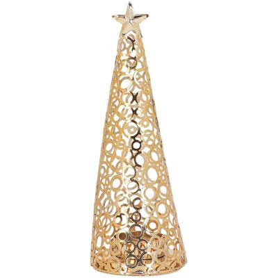 TOOLTEK Jeffergarden Bougeoir En Alliage D'Aluminium, Chandelier D'Arbre De Nol Exquis, Décoration De La Maison, Or - Publicité TOOLTEK Jeffergarden Bougeoir En Alliage D'Aluminium, Chandelier D'Arbre De Nol Exquis, Décoration De La Maison, Or - Publicité