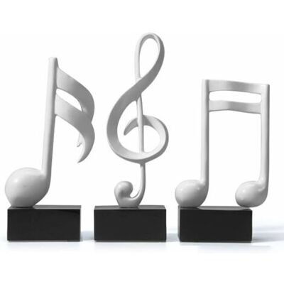 ABYSSE 3pcs Décor Figurine Note De Musique Sculpture Statue Modern Music Art Pour Noël Piano Anniversaire Cadeau Résine Blanc - Publicité ABYSSE 3pcs Décor Figurine Note De Musique Sculpture Statue Modern Music Art Pour Noël Piano Anniversaire Cadeau Résine Blanc - Publicité