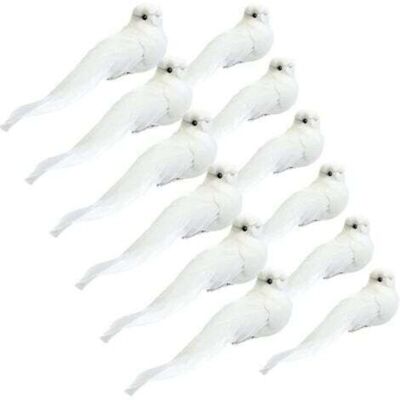 OEM 12 Pièces Ornement Cardinal (colombes Blanches, 5,1 Pouces)avec Clip Sur Plume Oiseau Colombe Artificiel Ornement D'Arbre De Noël Artisanat De Faux Cardinal Brillant Pour Décor - Publicité OEM 12 Pièces Ornement Cardinal (colombes Blanches, 5,1 Pouces)avec Clip Sur Plume Oiseau Colombe Artificiel Ornement D'Arbre De Noël Artisanat De Faux Cardinal Brillant Pour Décor - Publicité