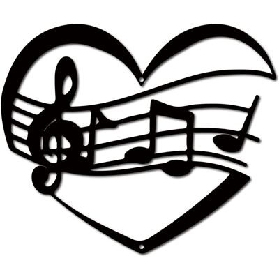 IRISFR Musique Note Métal Mur Art Décor Noir Mur Signes Fer Suspendu Métal Ornement Sculpture Coeur Pour Balcon Jardin Maison Salon Décoration Extérieur Intérieur Cuisine Cadeaux 11.8x9.8 Pouce - Publicité IRISFR Musique Note Métal Mur Art Décor Noir Mur Signes Fer Suspendu Métal Ornement Sculpture Coeur Pour Balcon Jardin Maison Salon Décoration Extérieur Intérieur Cuisine Cadeaux 11.8x9.8 Pouce - Publicité