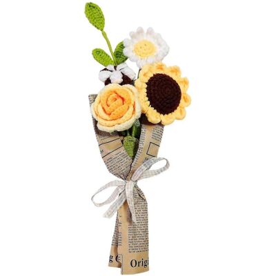 FATRD Fleur Tricotée Au Crochet Faite Main En Laine Multicolore 39 Cm, Bouquet De Fleurs Artificielles, Cadeau Et Décoration Intérieure-orange - Publicité FATRD Fleur Tricotée Au Crochet Faite Main En Laine Multicolore 39 Cm, Bouquet De Fleurs Artificielles, Cadeau Et Décoration Intérieure-orange - Publicité
