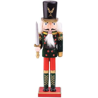 FLAMMKRAFT Figurine Casse-noisette, Ornement Casse-noisette En Bois Exquis Sur Le Thème De Noël, Pour Cave À Vin Ou Bureau, Vert - Publicité FLAMMKRAFT Figurine Casse-noisette, Ornement Casse-noisette En Bois Exquis Sur Le Thème De Noël, Pour Cave À Vin Ou Bureau, Vert - Publicité