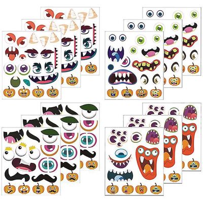 YUDO 12 Feuilles D'Autocollants D'Halloween - Publicité YUDO 12 Feuilles D'Autocollants D'Halloween - Publicité