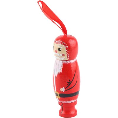 HEAT Pendentif Père Noël, Décoration Amusante En Bois Pour Sapin De Noël. Artisanat Ludique. Publicité HEAT Pendentif Père Noël, Décoration Amusante En Bois Pour Sapin De Noël. Artisanat Ludique. Publicité