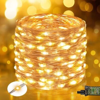 BEAUVIE Btfarm Guirlande Lumineuse D'Intérieur 80 Led De 8 M Avec Télécommande - En Fil De Cuivre - Avec Minuteur - 8 Modes - Étanche - Pour Noël, Chambre, Fête, Mariage, Jardin - Blanc Chaud - Publicité BEAUVIE Btfarm Guirlande Lumineuse D'Intérieur 80 Led De 8 M Avec Télécommande - En Fil De Cuivre - Avec Minuteur - 8 Modes - Étanche - Pour Noël, Chambre, Fête, Mariage, Jardin - Blanc Chaud - Publicité