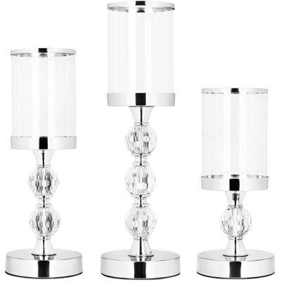 Cellfast Bougeoirs - Springos - Lot De 3 - Métal - Argent - Décoration Intérieure - Publicité Cellfast Bougeoirs - Springos - Lot De 3 - Métal - Argent - Décoration Intérieure - Publicité