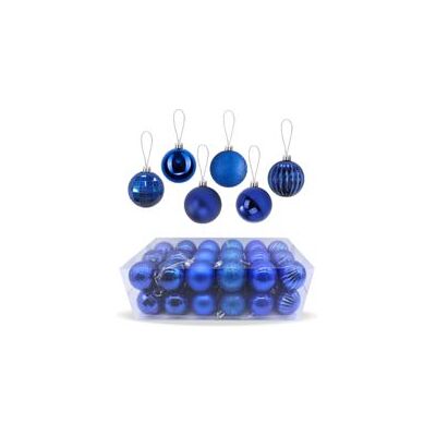 OEM Lot De 36 Boules De Noël Décoratives, Boules De Sapin De Noël À Suspendre Incassables, Brillantes Et Scintillantes Avec Boucle De Suspension Pour Arbre De Noël, Mariage, Fête, Vacances (bleu) - Crezuo - Publicité OEM Lot De 36 Boules De Noël Décoratives, Boules De Sapin De Noël À Suspendre Incassables, Brillantes Et Scintillantes Avec Boucle De Suspension Pour Arbre De Noël, Mariage, Fête, Vacances (bleu) - Crezuo - Publicité