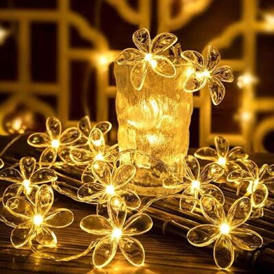 Scotch Aiperq 20 Led Cherry Blossom String Lights 6.5ft Fairy Lights Battery Operated Christmas Decoration Lights Novelty Lights For Home Bedroom Garden Wedding Party - Publicité Scotch Aiperq 20 Led Cherry Blossom String Lights 6.5ft Fairy Lights Battery Operated Christmas Decoration Lights Novelty Lights For Home Bedroom Garden Wedding Party - Publicité