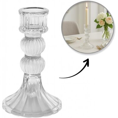 OEM Bougeoir Décoratif En Verre Glamour 13 Cm - Sw15 - Publicité OEM Bougeoir Décoratif En Verre Glamour 13 Cm - Sw15 - Publicité