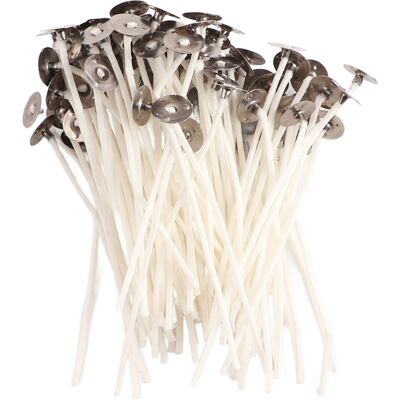 MCKENSA 100 Mèches De Bougies Diy En Cire De Soja Naturelle, Sans Fumée, Pour Aromathérapie Artisanale - Publicité MCKENSA 100 Mèches De Bougies Diy En Cire De Soja Naturelle, Sans Fumée, Pour Aromathérapie Artisanale - Publicité