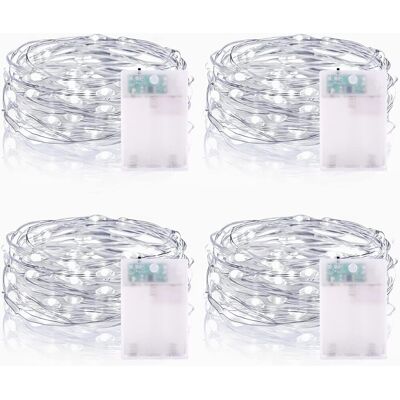 BALTERLEY Guirlande Lumineuse Led À Piles 2m 20 Leds Mini Guirlande Led Avec Minuterie Interieur Extérieur Décoration Lumière Pour Chambre Noël Mariage Anniversaire Soirée (4 Pièces, Blanc Chaud) - Publicité BALTERLEY Guirlande Lumineuse Led À Piles 2m 20 Leds Mini Guirlande Led Avec Minuterie Interieur Extérieur Décoration Lumière Pour Chambre Noël Mariage Anniversaire Soirée (4 Pièces, Blanc Chaud) - Publicité