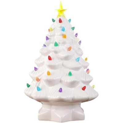 FLAMMKRAFT Décoration De Sapin De Noël En Résine, Figurine Exquise De Sapin De Noël, Statue, Décoration Intérieure, Cadeau, 15 Cm, Blanc - Publicité FLAMMKRAFT Décoration De Sapin De Noël En Résine, Figurine Exquise De Sapin De Noël, Statue, Décoration Intérieure, Cadeau, 15 Cm, Blanc - Publicité