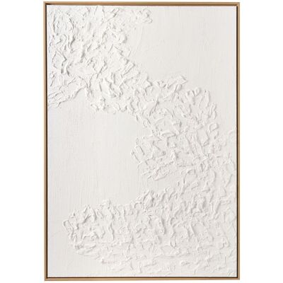 BELIANI Tableau Mural Sur Toile En Relief 3d Fait Main Matériaux Synthétiques Cadre En Bois De Pin Blanc Clifden - Publicité BELIANI Tableau Mural Sur Toile En Relief 3d Fait Main Matériaux Synthétiques Cadre En Bois De Pin Blanc Clifden - Publicité
