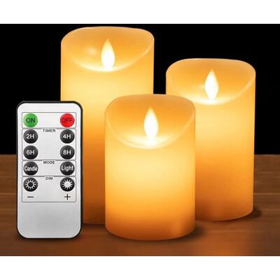 OEM Bougies Led, Bougies Led À Flamme Vacillante Réaliste, Lot De 3 (10 Cm, 12,5 Cm, 15 Cm), Décoration Esthétique Pour La Chambre - Publicité OEM Bougies Led, Bougies Led À Flamme Vacillante Réaliste, Lot De 3 (10 Cm, 12,5 Cm, 15 Cm), Décoration Esthétique Pour La Chambre - Publicité
