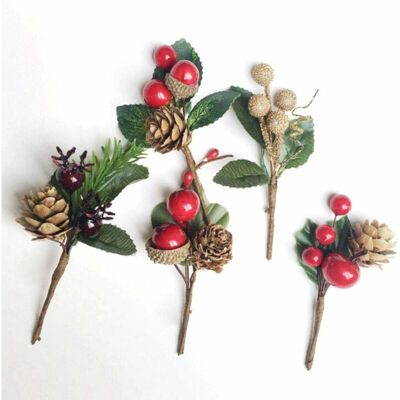 Melissa Lot De 25 Mini Pics De Sapin De Noël Artificiels De 10,2 Cm - Tiges De Baies Rouges - Branches De Pin Artificielles - Pour Couronne, Décoration D'Hiver - Publicité Melissa Lot De 25 Mini Pics De Sapin De Noël Artificiels De 10,2 Cm - Tiges De Baies Rouges - Branches De Pin Artificielles - Pour Couronne, Décoration D'Hiver - Publicité