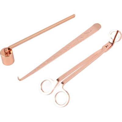 MCKENSA Ensemble D'Accessoires Pour Bougies En Acier Inoxydable, Coupe-mèche, Éteignoir, Plongeur De Mèche, Or Rose - Publicité MCKENSA Ensemble D'Accessoires Pour Bougies En Acier Inoxydable, Coupe-mèche, Éteignoir, Plongeur De Mèche, Or Rose - Publicité