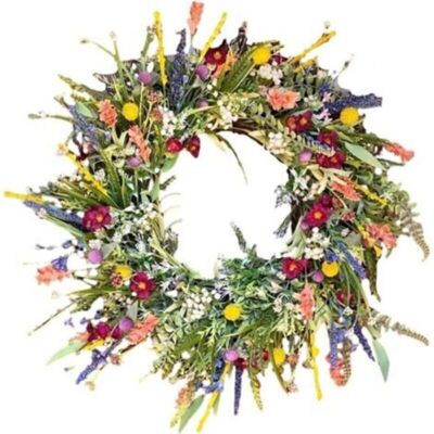 OEM Couronne De Fleurs Sauvages - Couronne De Fleurs Séchées - Couronne De Porte - Décoration Intérieure Et Extérieure - 35 Cm-crezuo - Publicité OEM Couronne De Fleurs Sauvages - Couronne De Fleurs Séchées - Couronne De Porte - Décoration Intérieure Et Extérieure - 35 Cm-crezuo - Publicité