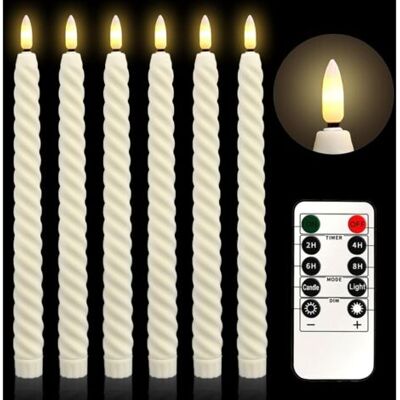 Bunthaus Lot De 6 (beige) Bougies À Led, Bougie Chandelier Led Décorative, Sans Flamme, Télécommande Avec Minuterie, Piles, Pour Bougeoirs, Mariage, Halloween, Décoration De Noël - Publicité Bunthaus Lot De 6 (beige) Bougies À Led, Bougie Chandelier Led Décorative, Sans Flamme, Télécommande Avec Minuterie, Piles, Pour Bougeoirs, Mariage, Halloween, Décoration De Noël - Publicité