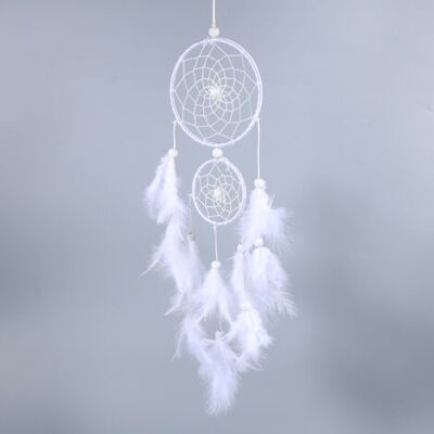 ABYSSE Carillons Éoliens Attrape-rêves Blancs De Style Indien, Pendentif En Plumes, Décoration Murale Pour La Maison Et La Fenêtre - Publicité ABYSSE Carillons Éoliens Attrape-rêves Blancs De Style Indien, Pendentif En Plumes, Décoration Murale Pour La Maison Et La Fenêtre - Publicité