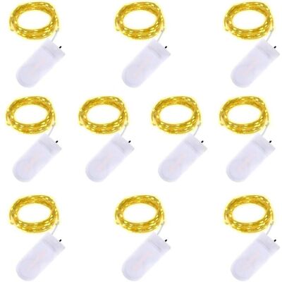 MOXIE Led Chaîne Lumières - 2m 20 Led Fonctionnant Sur Batterie Fil De Cuivre Étanche Guirlandes Lumineuses Pour Les Vacances Mariage Fête Noël Diy Décorations, Blanc Chaud, Paquet De 10 - Publicité MOXIE Led Chaîne Lumières - 2m 20 Led Fonctionnant Sur Batterie Fil De Cuivre Étanche Guirlandes Lumineuses Pour Les Vacances Mariage Fête Noël Diy Décorations, Blanc Chaud, Paquet De 10 - Publicité