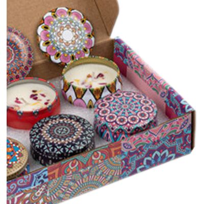 HEAT Lot De 6 Bougies Parfumées À La Cire De Soja Pour L'Aromathérapie De La Maison. Parfums : Lavande, Freesia, Citronnelle, Gardénia, Citron Rose Cristal. Publicité HEAT Lot De 6 Bougies Parfumées À La Cire De Soja Pour L'Aromathérapie De La Maison. Parfums : Lavande, Freesia, Citronnelle, Gardénia, Citron Rose Cristal. Publicité