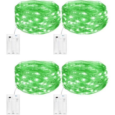 FOGSHIELD Zolginah Lot De 4 Guirlande Lumineuse Girlande De Lumière 5m 50led Guirlandes Lumineuses Piles Mini Led Intérieur Girlande De Lumière Decoration Pour Chambre Noël Mariage Soirée Maison, Vert - Publicité FOGSHIELD Zolginah Lot De 4 Guirlande Lumineuse Girlande De Lumière 5m 50led Guirlandes Lumineuses Piles Mini Led Intérieur Girlande De Lumière Decoration Pour Chambre Noël Mariage Soirée Maison, Vert - Publicité