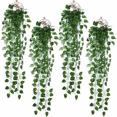 Scotch 4pcs90cm Artificielle Lierre Grimpant Verte Fausse Plante Tombante Suspendue Décorations Pour Mariage, Célébration, Fête, Cuisine, Jardin, Bureau Deco - Publicité Scotch 4pcs90cm Artificielle Lierre Grimpant Verte Fausse Plante Tombante Suspendue Décorations Pour Mariage, Célébration, Fête, Cuisine, Jardin, Bureau Deco - Publicité