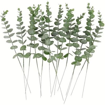 OEM 20 Pcs Branches D'Eucalyptus Artificielle Faux Eucalyptus Tiges D'Eucalyptus Artificielles Simulation Feuilles D'Eucalyptus Plante Artificielle Pour Mariage Maison Cuisine Décoration, Gris Vert - Publicité OEM 20 Pcs Branches D'Eucalyptus Artificielle Faux Eucalyptus Tiges D'Eucalyptus Artificielles Simulation Feuilles D'Eucalyptus Plante Artificielle Pour Mariage Maison Cuisine Décoration, Gris Vert - Publicité