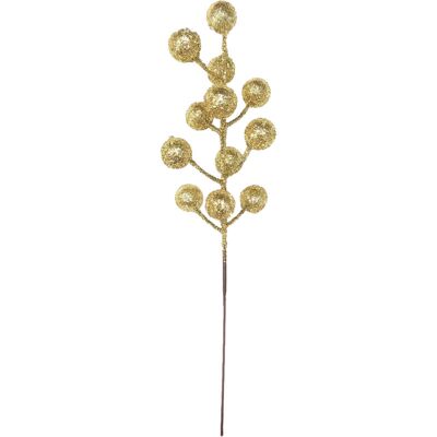 PELTOR Jeffergarden Décorations De Noël (dorées), 12 Têtes, Bouquet De Fruits Artificiels Pailletés Or Et Argent, Branches De Noël, 21 Cm - Publicité PELTOR Jeffergarden Décorations De Noël (dorées), 12 Têtes, Bouquet De Fruits Artificiels Pailletés Or Et Argent, Branches De Noël, 21 Cm - Publicité
