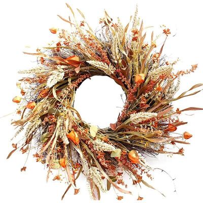 OEM Couronnes De Récolte D'Automne De 61 Cm, Couronnes De Fleurs Artificielles Pour Porte D'Entrée, Mur, Fête, Thanksgiving, Décoration De La Ferme - Publicité OEM Couronnes De Récolte D'Automne De 61 Cm, Couronnes De Fleurs Artificielles Pour Porte D'Entrée, Mur, Fête, Thanksgiving, Décoration De La Ferme - Publicité