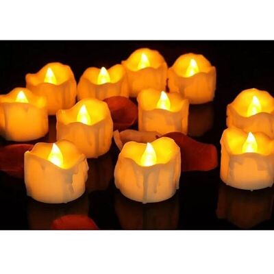BRAST 12 Bougies Led Sans Flamme Bougies Chauffe-plat Éclairage Electrique Pour Décoration De Mariage Anniversaire Noël - Lumière Chaud - Publicité BRAST 12 Bougies Led Sans Flamme Bougies Chauffe-plat Éclairage Electrique Pour Décoration De Mariage Anniversaire Noël - Lumière Chaud - Publicité