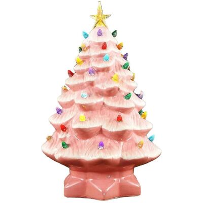 FLAMMKRAFT Décoration De Sapin De Noël En Résine, Figurine Exquise De Sapin De Noël, Statue, Décoration Intérieure, Cadeau, 15 Cm, Rose - Publicité FLAMMKRAFT Décoration De Sapin De Noël En Résine, Figurine Exquise De Sapin De Noël, Statue, Décoration Intérieure, Cadeau, 15 Cm, Rose - Publicité