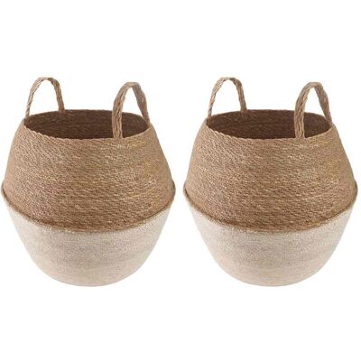 Pot De Plante Avec Poignées 2 Pcs Blanc Ø 32 X 32 Cm Vidaxl - Publicité Pot De Plante Avec Poignées 2 Pcs Blanc Ø 32 X 32 Cm Vidaxl - Publicité