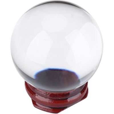 OEM Une Boule De Divination Pour L'Exploration Spirituelle, Une Boule De Cristal Feng Shui Avec Un Socle En Bois Naturel, Une Boule De Guérison Énergétique K9 Transparente Pour L'Harmonisation Des Énergie - Publicité OEM Une Boule De Divination Pour L'Exploration Spirituelle, Une Boule De Cristal Feng Shui Avec Un Socle En Bois Naturel, Une Boule De Guérison Énergétique K9 Transparente Pour L'Harmonisation Des Énergie - Publicité