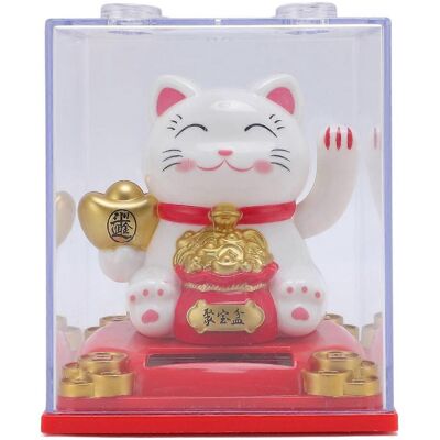 FLAMMKRAFT Chat Solaire À Bras Oscillant Automatique Avec Détecteur De Lumière, Statue De Chat Porte-bonheur Pour Bureau, Magasin, Restaurant. Publicité FLAMMKRAFT Chat Solaire À Bras Oscillant Automatique Avec Détecteur De Lumière, Statue De Chat Porte-bonheur Pour Bureau, Magasin, Restaurant. Publicité
