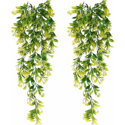 BRINSEA 2 Pcs Lierre Artificiel Plantes Suspension Vertes Artificielles Pour Célébration, Mariage, Cuisine, Jardin, Bureau Décoration (jaune) - Publicité BRINSEA 2 Pcs Lierre Artificiel Plantes Suspension Vertes Artificielles Pour Célébration, Mariage, Cuisine, Jardin, Bureau Décoration (jaune) - Publicité