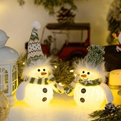 SANS MARQUE Décorations De Noël De Bonhomme De Neige Led Lumineux - Ensemble De 2 Figurines De Bureau À Piles, Lumière Chaude Créant Une Ambiance De Fête, Pour La Maison, Le Bureau Et Cadeau De Noël - Publicité SANS MARQUE Décorations De Noël De Bonhomme De Neige Led Lumineux - Ensemble De 2 Figurines De Bureau À Piles, Lumière Chaude Créant Une Ambiance De Fête, Pour La Maison, Le Bureau Et Cadeau De Noël - Publicité