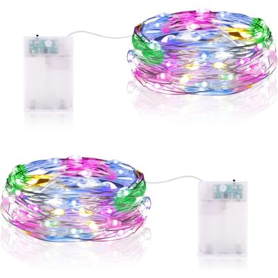 BALTERLEY Guirlande Lumineuse Led À Piles 2m 20 Leds Mini Guirlande Led Avec Minuterie Interieur Extérieur Décoration Lumière Pour Chambre Noël Mariage Anniversaire Soirée (4 Pièces, Blanc Chaud) - Publicité BALTERLEY Guirlande Lumineuse Led À Piles 2m 20 Leds Mini Guirlande Led Avec Minuterie Interieur Extérieur Décoration Lumière Pour Chambre Noël Mariage Anniversaire Soirée (4 Pièces, Blanc Chaud) - Publicité