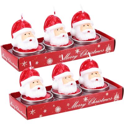 MCKENSA 2 Bougies Décoratives En Forme De Tête De Père Noël, Bougies Chauffe-plat, Ornements Pour Table, Fête Ou Noël - Publicité MCKENSA 2 Bougies Décoratives En Forme De Tête De Père Noël, Bougies Chauffe-plat, Ornements Pour Table, Fête Ou Noël - Publicité