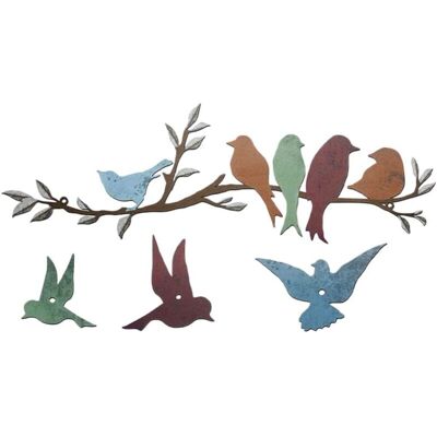 FOGSHIELD Lntyq 1 Ensemble Métal Oiseaux Mur Art Oiseaux Branche Décoration Murale Tenture Feuille Fer Arbre Sculpture Oiseau Silhouette Ornement Mur Signe Pour Balcon Jardin Décor - Publicité FOGSHIELD Lntyq 1 Ensemble Métal Oiseaux Mur Art Oiseaux Branche Décoration Murale Tenture Feuille Fer Arbre Sculpture Oiseau Silhouette Ornement Mur Signe Pour Balcon Jardin Décor - Publicité
