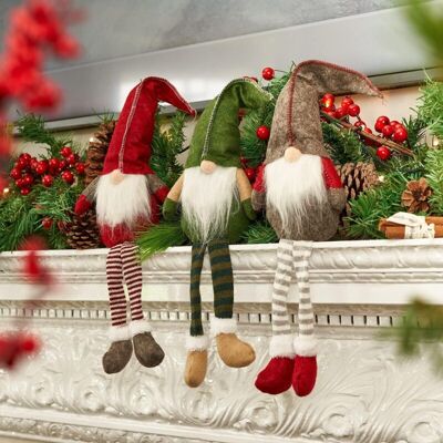 IRISFR 3pcs Figurines En Peluche De Noël, Ornements De Noël Gnome En Peluche Suédoise Gnome Faite Main Figurine Scandinave Santa Elf Longues Jambes Pour Décoration De Maison Cheminée Table - Publicité IRISFR 3pcs Figurines En Peluche De Noël, Ornements De Noël Gnome En Peluche Suédoise Gnome Faite Main Figurine Scandinave Santa Elf Longues Jambes Pour Décoration De Maison Cheminée Table - Publicité