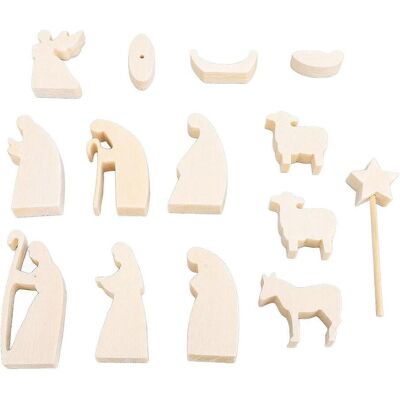 FLAMMKRAFT Crèche De Pâques En Bois, Figurines Et Ornements Représentant La Scène De La Résurrection, À Poser Sur Un Comptoir. Publicité FLAMMKRAFT Crèche De Pâques En Bois, Figurines Et Ornements Représentant La Scène De La Résurrection, À Poser Sur Un Comptoir. Publicité