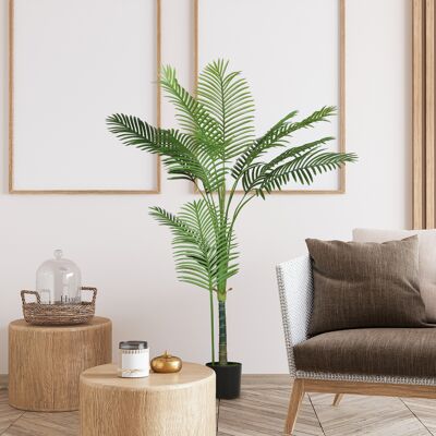 OEM Outsunny Plante Artificielle Intérieure Palmier 150cm - Pot En Plastique Avec Flocage, Vert - Publicité OEM Outsunny Plante Artificielle Intérieure Palmier 150cm - Pot En Plastique Avec Flocage, Vert - Publicité