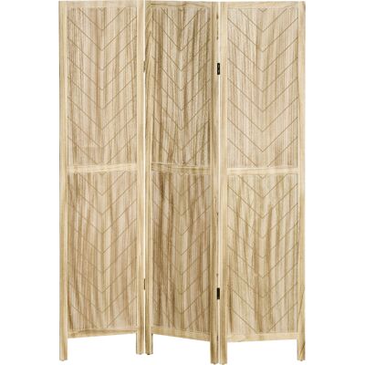 ARRIGONI Paravent Interieur 3 Panneaux En Bois Style Chevron 120x170 Cm - Publicité ARRIGONI Paravent Interieur 3 Panneaux En Bois Style Chevron 120x170 Cm - Publicité