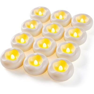 FOGSHIELD 12 Bougies Led Blanches Étanches - Conviennent Pour Les Piscines/mariages/vases/décoration Intérieure (5 Cm X 2,5 Cm) - Publicité FOGSHIELD 12 Bougies Led Blanches Étanches - Conviennent Pour Les Piscines/mariages/vases/décoration Intérieure (5 Cm X 2,5 Cm) - Publicité