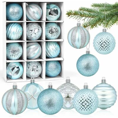 BRINSEA Boules De Noël Bleu 6 Cm, Lot De 12 Boules De Noël Ornements En Plastique, Suspendues Ornements De Boule, Décorations D'Arbre De Noël, Pour Noël Mariage Maison Fête Décoration - Publicité BRINSEA Boules De Noël Bleu 6 Cm, Lot De 12 Boules De Noël Ornements En Plastique, Suspendues Ornements De Boule, Décorations D'Arbre De Noël, Pour Noël Mariage Maison Fête Décoration - Publicité