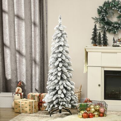 SANMINE HABITAT Arbre De Noël Artificiel Avec Support En Acier 253 Branches Enneigées Socle Pliable Hauteur 135 Cm Vert - Publicité SANMINE HABITAT Arbre De Noël Artificiel Avec Support En Acier 253 Branches Enneigées Socle Pliable Hauteur 135 Cm Vert - Publicité