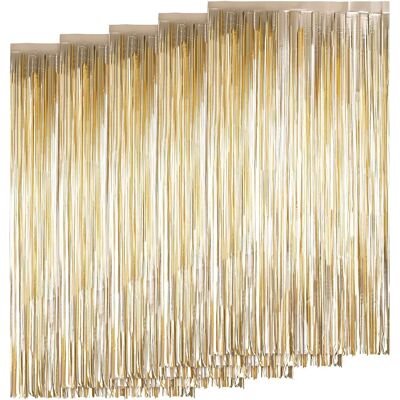 OEM 5 Rideau Métallique, Or Champagne Mat, Frange Aluminium, 1m X 2m, Décoration Anniversaire Mariage - Publicité OEM 5 Rideau Métallique, Or Champagne Mat, Frange Aluminium, 1m X 2m, Décoration Anniversaire Mariage - Publicité