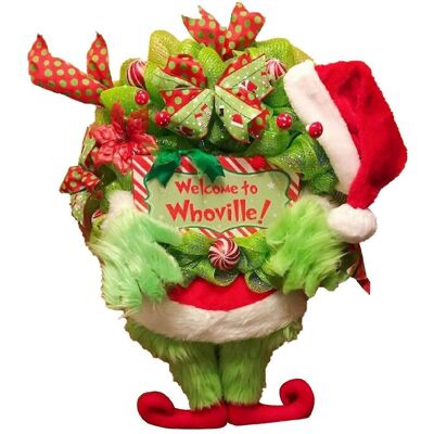 FLAMMKRAFT Couronne De Noël En Peluche À Suspendre À La Porte D'Entrée - Accessoires De Décoration Pour Les Fêtes - Publicité FLAMMKRAFT Couronne De Noël En Peluche À Suspendre À La Porte D'Entrée - Accessoires De Décoration Pour Les Fêtes - Publicité